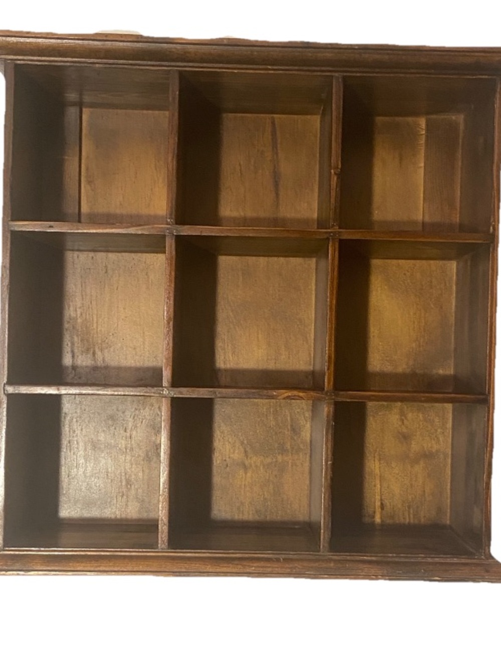 Pottery Barn Dark Wooden Tone 9-Cubby Wall Display /Free Standing Rack Shelf